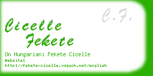cicelle fekete business card